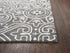 5' X 8' Gray Light Gray And Natural Wool Moroccan Hand Tufted Area Rug