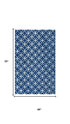 8' Blue And Ivory Wool Geometric Hand Tufted Area Rug