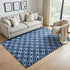 5' X 8' Blue And Ivory Wool Geometric Hand Tufted Area Rug