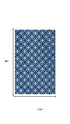 7' X 10' Blue And Ivory Wool Geometric Hand Tufted Area Rug