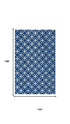 9' X 12' Blue And Ivory Wool Geometric Hand Tufted Area Rug