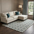 9' X 12' Gray And Beige Wool Geometric Hand Tufted Area Rug