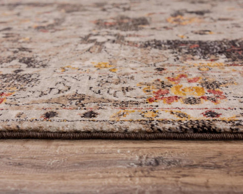5' X 8' Brown Beige And Apricot New Zealand Lambs Wool Oriental Hand Carved Handmade Area Rug
