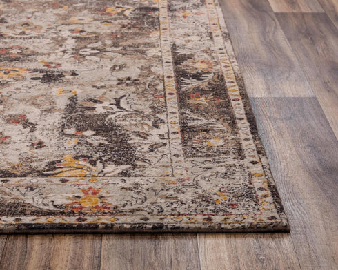 8' X 10' Brown Beige And Apricot New Zealand Lambs Wool Oriental Hand Carved Handmade Area Rug