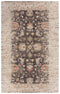 5' X 8' Brown Beige And Apricot New Zealand Lambs Wool Oriental Hand Carved Handmade Area Rug