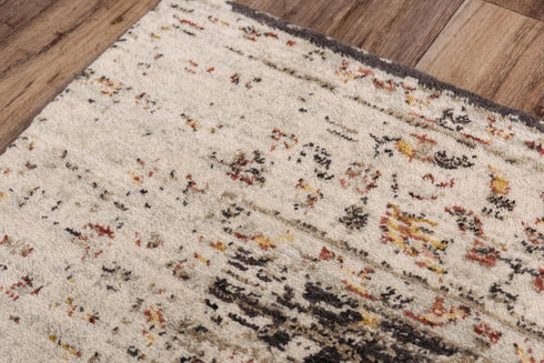 5' X 8' Brown Beige And Apricot New Zealand Lambs Wool Oriental Hand Carved Handmade Area Rug