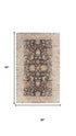 5' X 8' Brown Beige And Apricot New Zealand Lambs Wool Oriental Hand Carved Handmade Area Rug