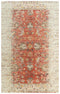 8' X 10' Red Beige Rust And Gold New Zealand Lambs Wool Oriental Hand Carved Handmade Area Rug