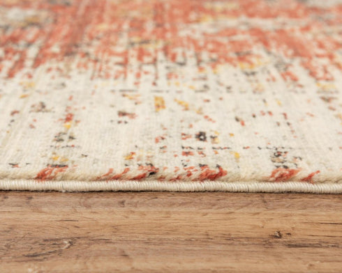 9' X 12' Red Beige Rust And Gold New Zealand Lambs Wool Oriental Hand Carved Handmade Area Rug