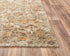 8' X 10' Brown Beige Ivory And Green New Zealand Lambs Wool Abstract Hand Carved Handmade Area Rug