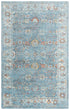 8' X 10' Ivory Blue And Yellow New Zealand Lambs Wool Oriental Hand Carved Handmade Area Rug