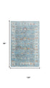 8' X 10' Ivory Blue And Yellow New Zealand Lambs Wool Oriental Hand Carved Handmade Area Rug