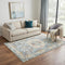 5' X 8' Blue Beige And Ivory New Zealand Lambs Wool Oriental Hand Carved Handmade Area Rug