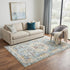 5' X 8' Blue Beige And Ivory New Zealand Lambs Wool Oriental Hand Carved Handmade Area Rug