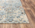 9' X 12' Blue Beige And Ivory New Zealand Lambs Wool Oriental Hand Carved Handmade Area Rug