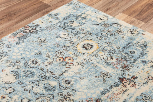 9' X 12' Blue Beige And Ivory New Zealand Lambs Wool Oriental Hand Carved Handmade Area Rug