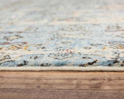 9' X 12' Blue Beige And Ivory New Zealand Lambs Wool Oriental Hand Carved Handmade Area Rug