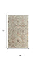 5' X 8' Ivory And Brown New Zealand Lambs Wool Oriental Hand Carved Handmade Area Rug