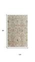 8' X 10' Ivory And Brown New Zealand Lambs Wool Oriental Hand Carved Handmade Area Rug