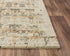 5' X 8' Beige Brown Apricot And Ivory New Zealand Lambs Wool Oriental Hand Carved Handmade Area Rug