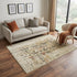 5' X 8' Beige Brown Apricot And Ivory New Zealand Lambs Wool Oriental Hand Carved Handmade Area Rug