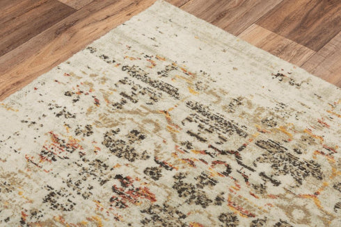 9' X 12' Beige Brown Apricot And Ivory New Zealand Lambs Wool Oriental Hand Carved Handmade Area Rug