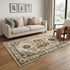5' X 8' Beige Brown Apricot And Ivory New Zealand Lambs Wool Oriental Hand Carved Handmade Area Rug