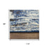 8' X 10' Blue Black Beige And Ivory Abstract Area Rug