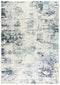 8' X 10' Ivory And Black Abstract Area Rug