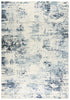8' X 10' Ivory And Black Abstract Area Rug