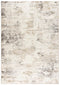 8' X 10' Beige Ivory And Black Abstract Area Rug