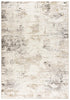 8' X 10' Beige Ivory And Black Abstract Area Rug