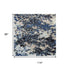 8' X 10' Blue Black Beige And Ivory Abstract Area Rug