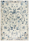 8' X 10' Blue Dark Blue Light Blue Beige And Ivory Floral Area Rug