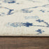 8' X 10' Blue Dark Blue Light Blue Beige And Ivory Floral Area Rug