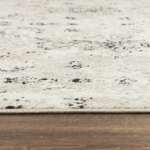 8' X 10' Beige Black And Ivory Oriental Area Rug