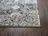 8' Taupe Blue And Dark Blue Oriental Area Rug