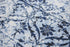 8' Ivory Blue And Dark Blue Oriental Area Rug