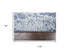 7' X 10' Ivory Blue And Dark Blue Oriental Area Rug