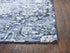 5' X 8' Blue Ivory And Dark Blue Oriental Area Rug