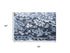 5' X 8' Blue Ivory And Dark Blue Oriental Area Rug