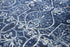 7' X 10' Blue Ivory Light Blue And Black Trellis Area Rug