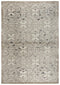 5' X 8' Beige Taupe Gray And Black Oriental Area Rug