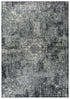 8' X 10' Gray Black Dark Gray And Ivory Medallion Area Rug