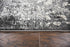 8' X 10' Gray Black Dark Gray And Ivory Medallion Area Rug
