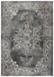 8' X 10' Gray Black Taupe Natural And Ivory Medallion Area Rug