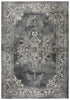 8' X 10' Gray Black Taupe Natural And Ivory Medallion Area Rug