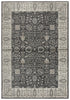 7' X 10' Gray Taupe Black And Natural Oriental Area Rug