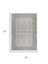 8' Beige Taupe Tan Gray And Cream Oriental Area Rug
