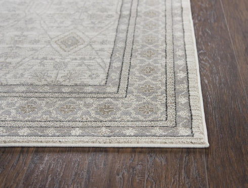 7' X 10' Beige Taupe Tan Gray And Cream Oriental Area Rug